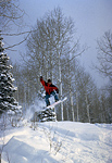 Snowboarder Catchin' Air, Powderhorn Ski Resort, Colorado